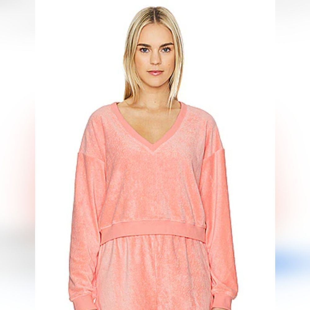 Beyond Yoga Tropez Pull Over On Orange Size Medium